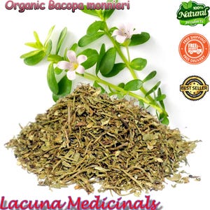 Bacopa Monnieri, OrganicBrahmi Cut & Sifted, Brahmi Powder, Freshly Pick Dried to Orders, Bulk Herbs