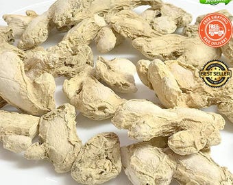 Raiz de gengibre seco do Ceilão: Zingiber officinale ayurvédico cultivado organicamente