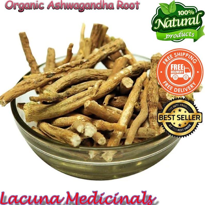 Ashwagandha, Organic Ashwagandha Root Pure Organic (Withania somnifera) Ginseng ,Dried Cut Root Herb 2 Kg Bulk