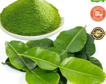 Bio Kaffir Limettenblätterpulver: Frisch hergestellter Zitrusextrakt