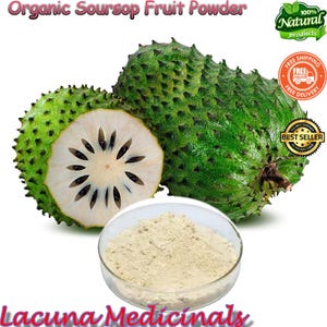 Soursop Fruit Powder, Organic Annona muricata Powder, Superior Quality Freshly Made to Order, graviola Fruit Powder