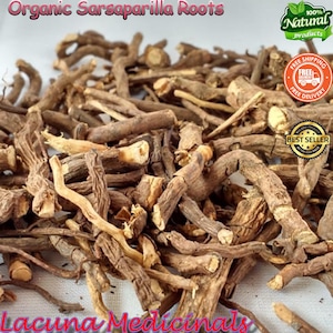 Sarsaparilla Root, Sarsaparilla Root, 100% Premium Organic, Hemedismus indicus, Wildcrafted, Freshly Made To Orders
