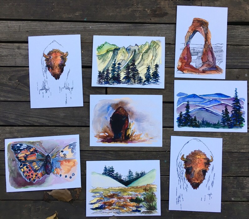 Delicate Arch Utah Watercolor National Park Fine Art Print Etsy