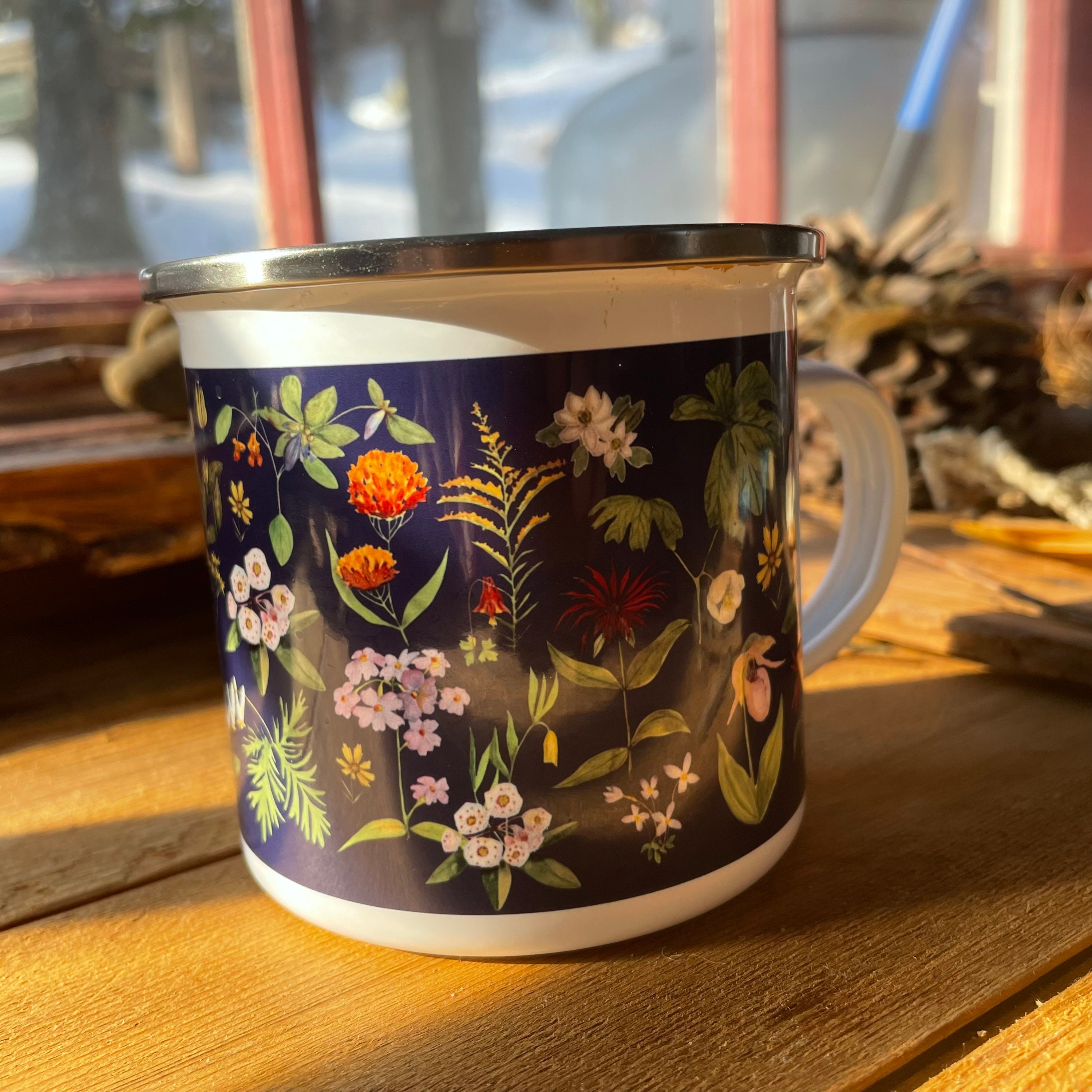 Wildflower Enamel Mug - Etsy