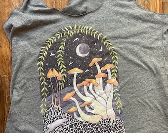 Mushroom Moon Magick Women's Racerback Tank