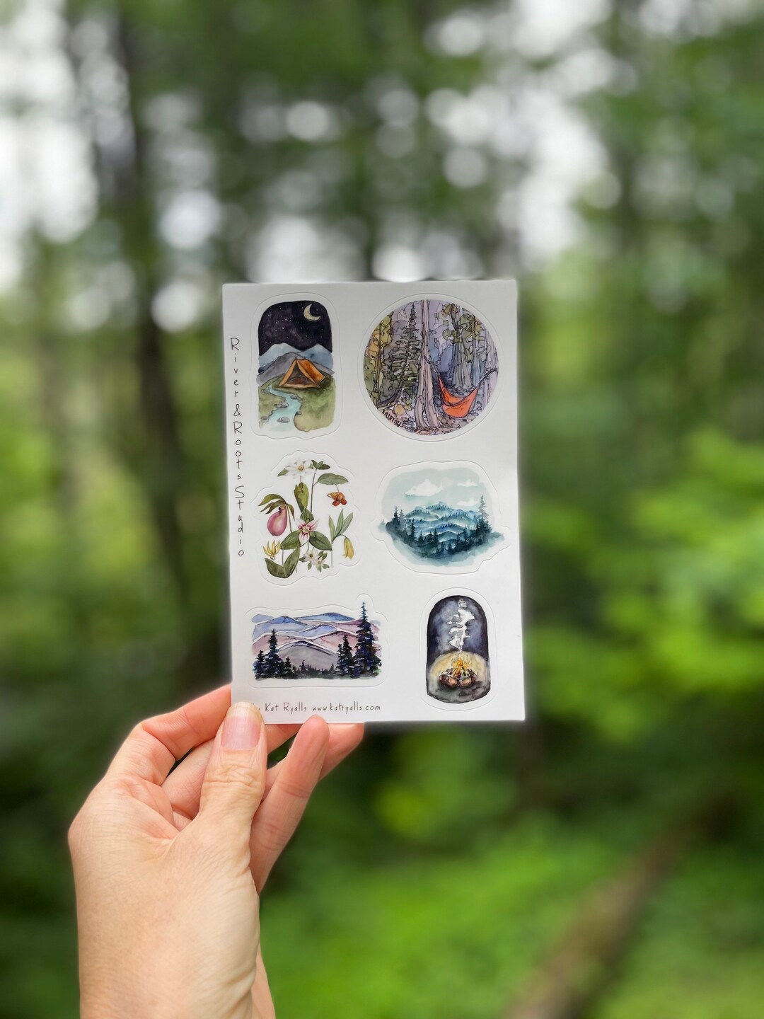 Explore the Mountains Sticker Sheet! 4x6” Vinyl Decals, Weatherproof ...