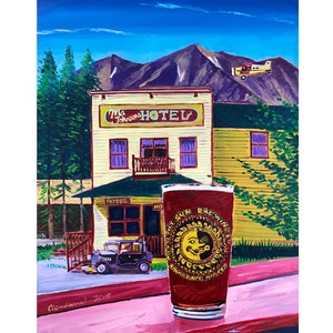 Ma Johnson&#39;s Hotel in McCarthy, Alaska Solstice Airplane Painting, Golden Saloon, Midnight Sun Brewing, Wrangell-St. Elias National Park