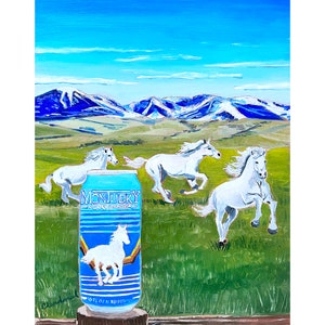Montucky Cold Snacks Beer Painting From Montana, by Scott