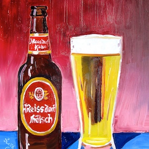 Reissdorf Kölsch, Bier Kunst, Malerei, Köln, Deutschland, Cologne, German Beer Art, Geschenk für Bruder, Privat-Brauerei Heinrich Reissdorf image 3