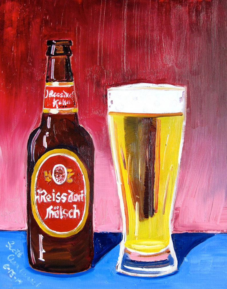 Reissdorf Kölsch, Bier Kunst, Malerei, Köln, Deutschland, Cologne, German Beer Art, Geschenk für Bruder, Privat-Brauerei Heinrich Reissdorf image 3