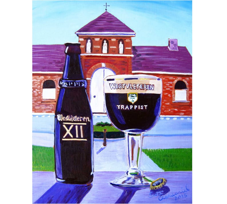 Westvleteren 12 Trappist Monks Beer Print Belgian Beer Etsy