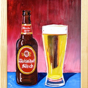 Reissdorf Kölsch, Bier Kunst, Malerei, Köln, Deutschland, Cologne, German Beer Art, Geschenk für Bruder, Privat-Brauerei Heinrich Reissdorf image 2