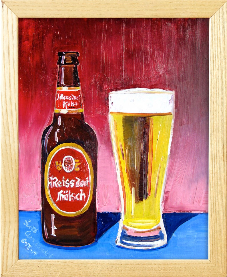 Reissdorf Kölsch, Bier Kunst, Malerei, Köln, Deutschland, Cologne, German Beer Art, Geschenk für Bruder, Privat-Brauerei Heinrich Reissdorf image 2