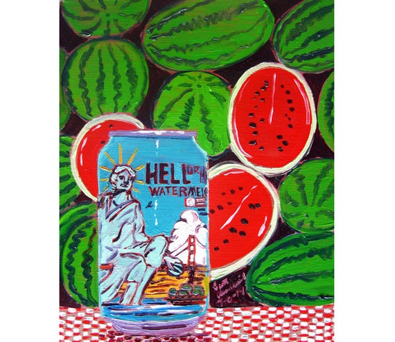 21st Amendment Hell Or High Watermelon Beer Golden Gate Etsy