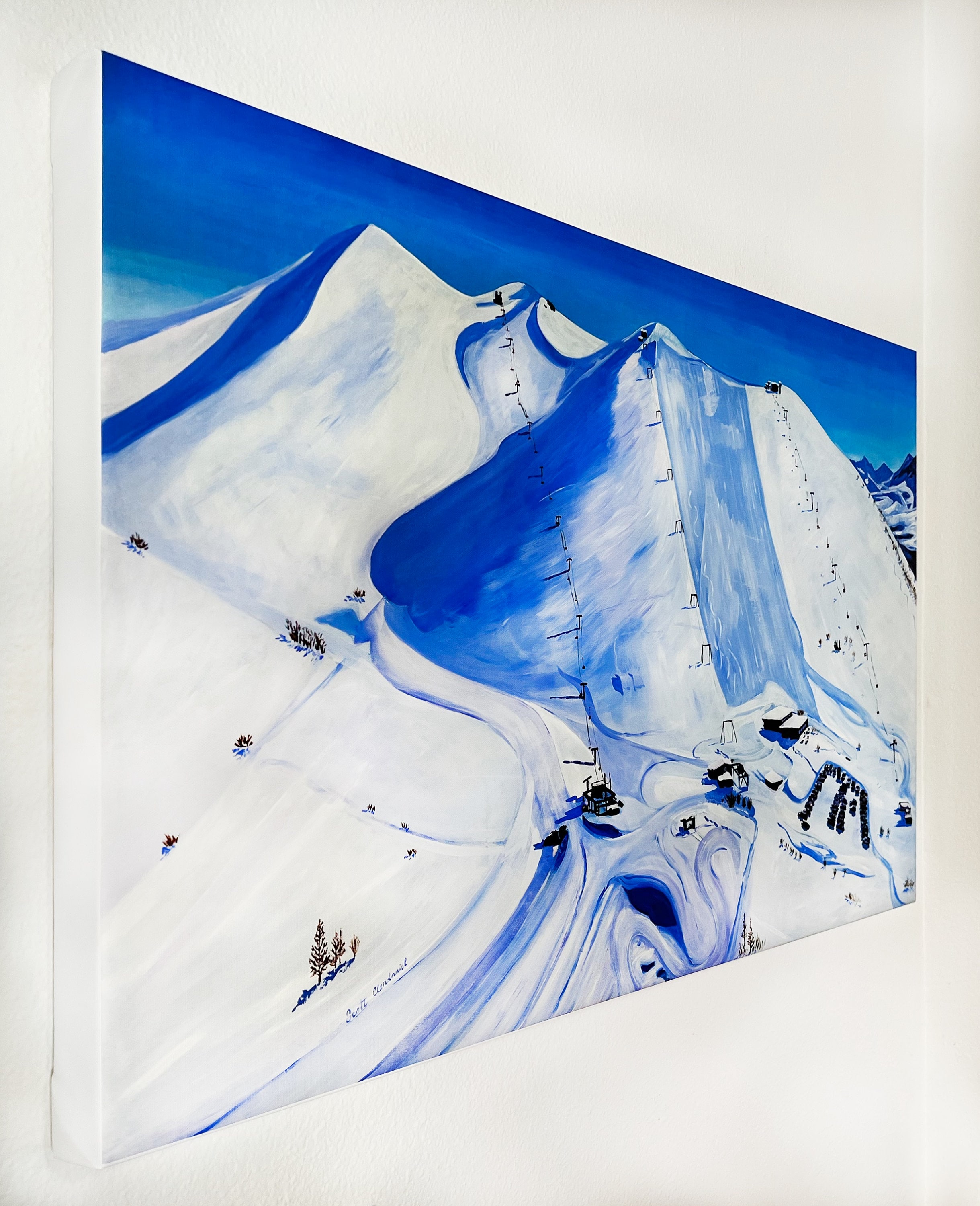 Arctic Valley Ski Area Painting Made for the Mountain Map by