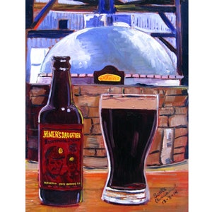 Miner&#39;s Daughter Stout, Mountain State Brewing, Gift for Dad from Daughter, Gift for Coal Miner, West Virginia Beer Art, Gift for Husband