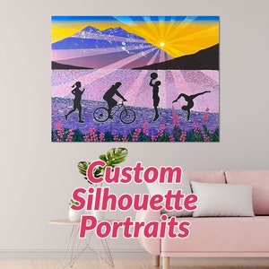 Custom Silhouette Portrait by Alaskan Artist Scott Clendaniel image 1