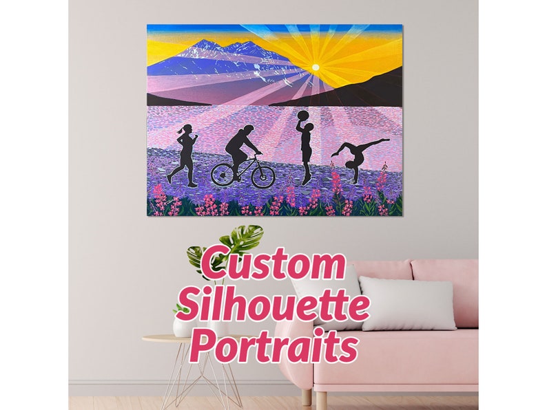 Custom Silhouette Portrait by Alaskan Artist Scott Clendaniel image 1