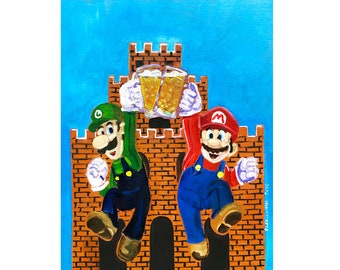 マリオとルイージの油絵、双子の21歳の誕生日プレゼント、任天堂の