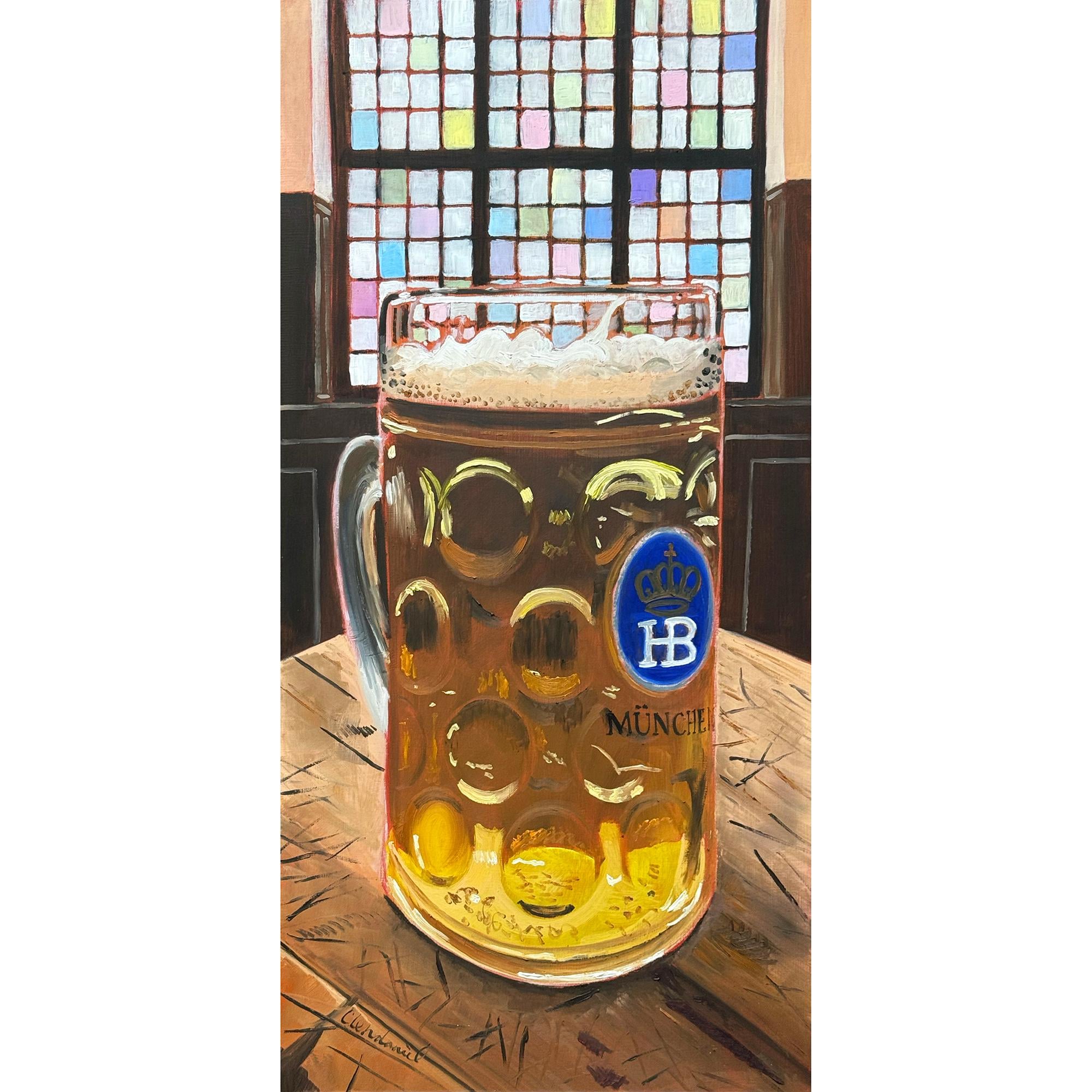 ホフブロイハウスのビールジョッキ、ドイツ、ミュンヘン、ビール