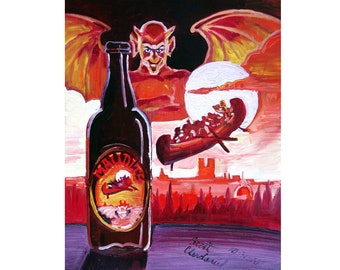 モーディット ベルギー エール、ユニブルー ビールの絵画、悪魔の