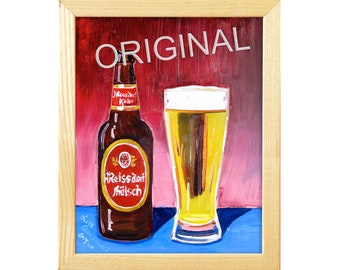 Reissdorf Kölsch, Bier Kunst, Malerei, Köln, Deutschland, Cologne, German Beer Art, Geschenk für Bruder, Privat-Brauerei Heinrich Reissdorf