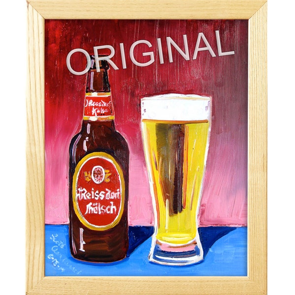 Reissdorf Kölsch, Bier Kunst, Malerei, Köln, Deutschland, Cologne, German Beer Art, Geschenk für Bruder, Privat-Brauerei Heinrich Reissdorf