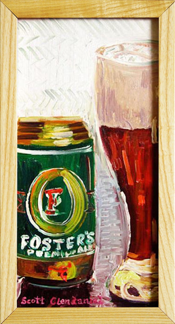 FOSTERS Painting Australië Bier Kunst Gift | Etsy Nederland