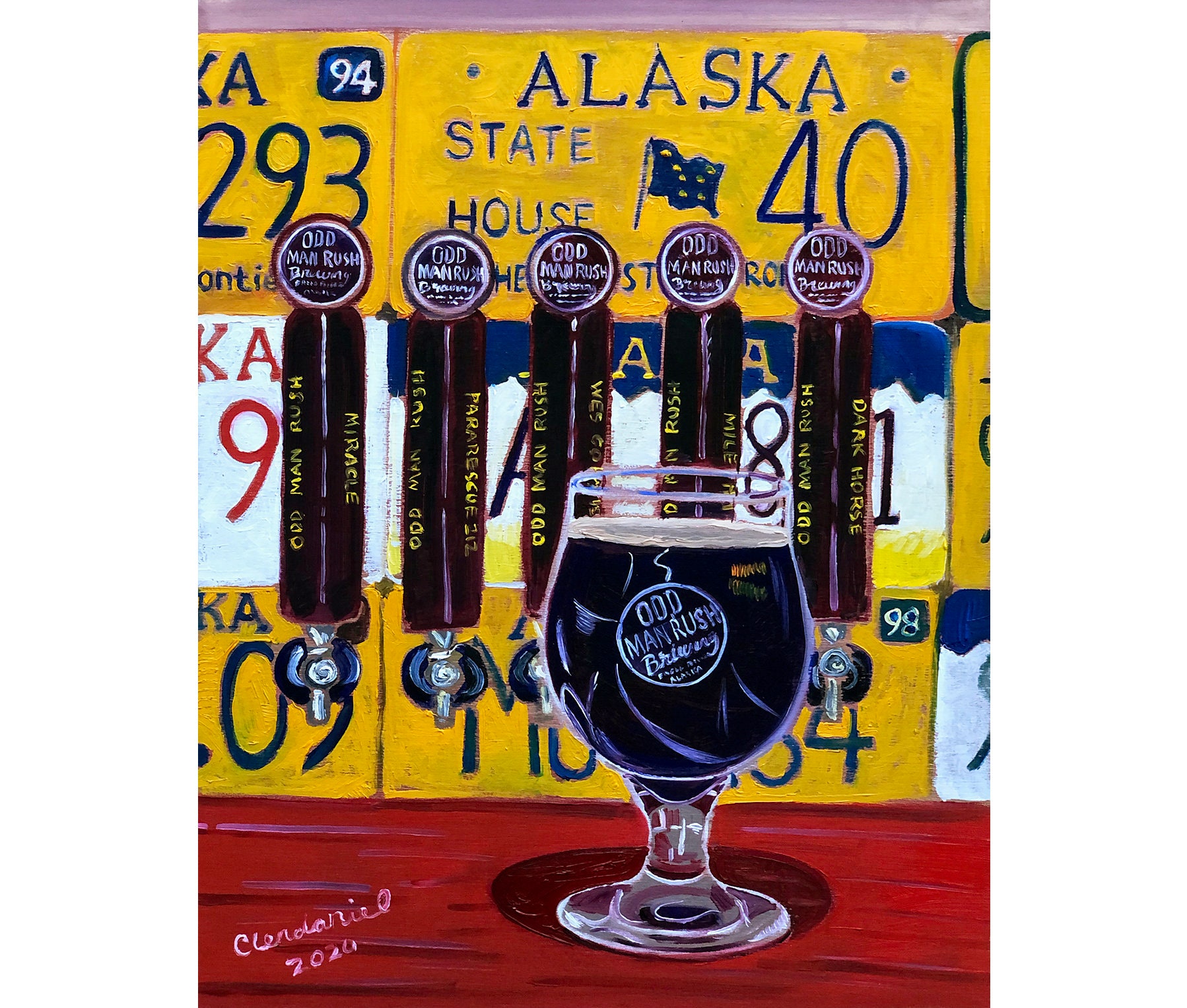 Odd Man Rush Brewing Beer Art Print Eagle River Brewery Etsy