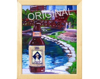 Kalamazoo Stout, Bell's Brewery Beer Painting, Michigan Beer Gift, Anniversary Gift for Husband, Dining Room Painting, Man Cave Beer Poster