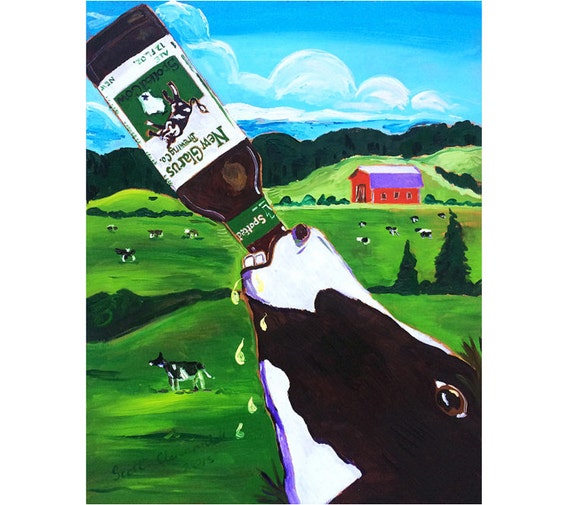 Collectibles NEW GLARUS BREWING Spotted Cow Sticker Decal craft beer brewery Wisconsin 4" x1