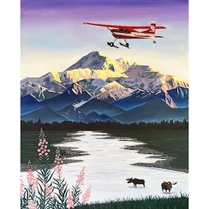Denali Sunrise Print by Alaskan Artist Scott Clendaniel