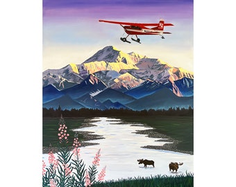 Denali Sunrise Prints by Alaskan Artist Scott Clendaniel