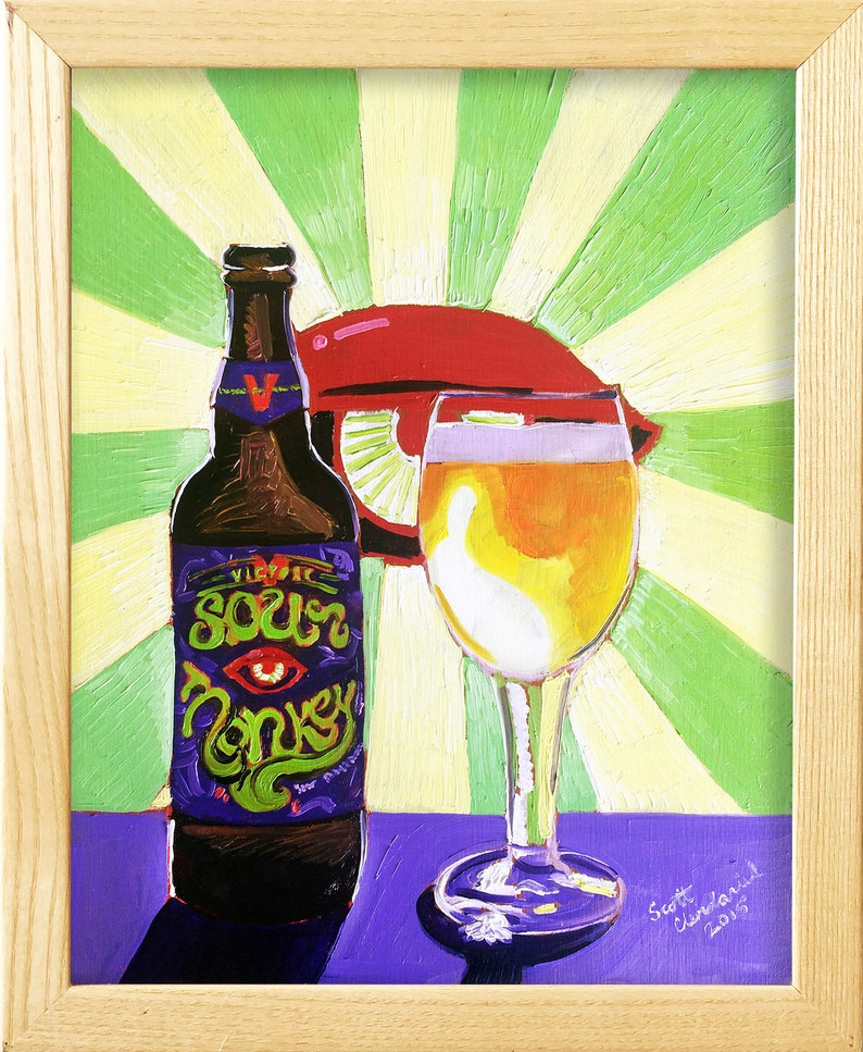 Sour Monkey Beer Painting Victory Brewing Pennsylvania Beer Etsy