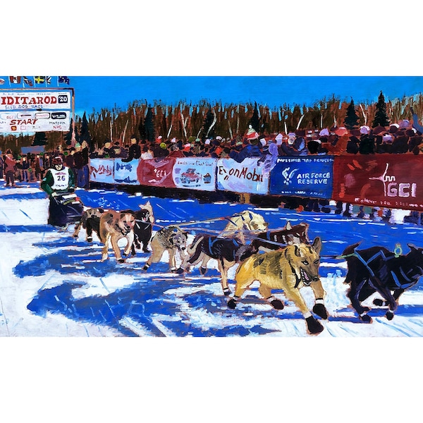 Iditarod Mushing Art Etsy