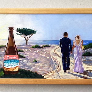 Custom Beer Painting Made to Order, Personalized Beer Gift for Him, Art for Men, Beer Anniversary Gift for Husband, Present for Boyfriend image 3
