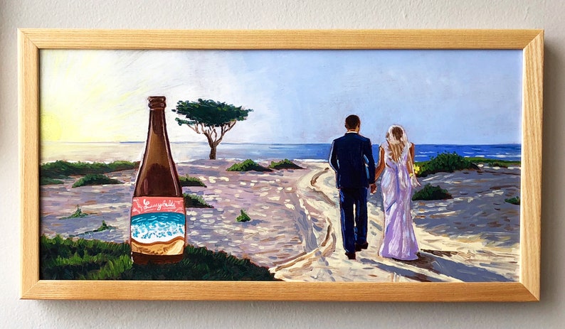 Custom Beer Painting Made to Order, Personalized Beer Gift for Him, Art for Men, Beer Anniversary Gift for Husband, Present for Boyfriend image 3