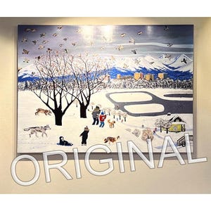 Winter Day at Westchester Lagoon Original Oil Painting, by Alaskan Artist Scott Clendaniel