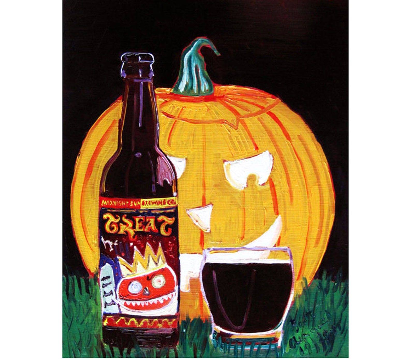 TREAT Pumpkin Craft Beer Gift Midnight Sun Brewing Pumpkin Etsy