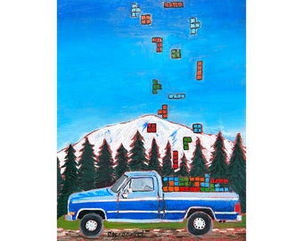 Packing for the Cabin Prints, by Alaskan Artist Scott Clendaniel