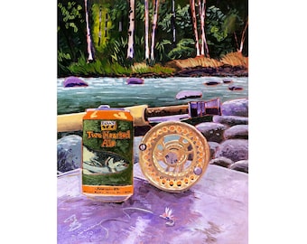 Two Hearted Ale, Gift for Boyfriend, Gift for Husband, Bell&#39;s Brewery, Michigan Beer Painting Wedding Gift, Second Anniversary Gift for Him