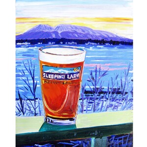Urban Wilderness IPA, Sleeping Lady Brewing, Anchorage, Alaska Beer Gift, Susitna Mountain, Alaskan Beer Drinker Craft Beer Gift, Bar Art