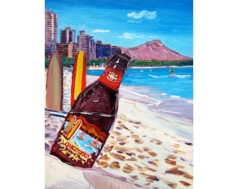 Kona Brewing, Longboard Island Lager Print by Scott Clendaniel