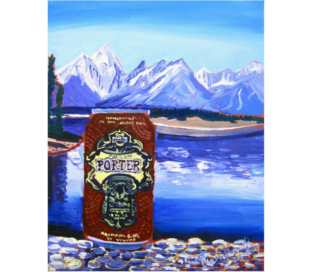 Crow Peak Brewing, South Dakota Beer Art, Craft Beer Gift for Husband