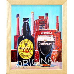 Guinness Poster, Beer Gift for Him, Ireland Dining Room Painting, St. Patrick&#39;s Day Birthday Gift, Anniversary Gift for Boyfriend, Bar Art
