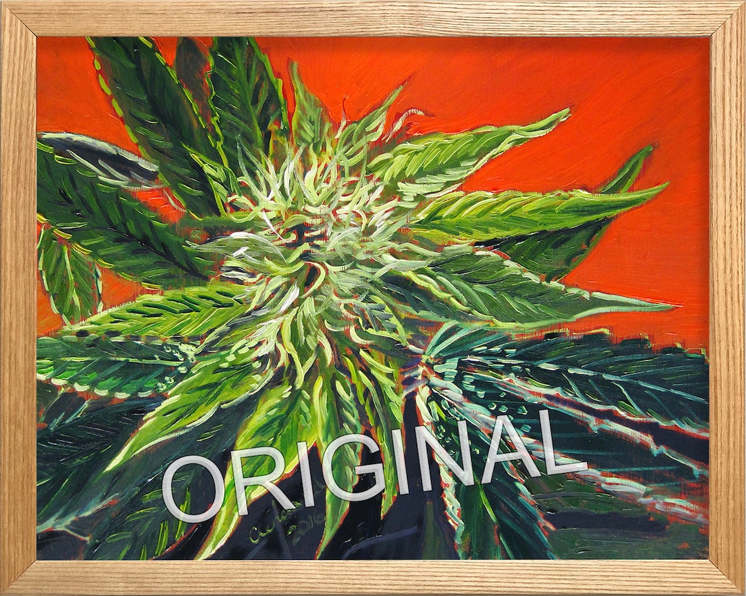 アート・デザイン・音楽 CANNABIS HIGH 大麻アート、ウィードアート、420 アート、大麻の絵画、マリファナの
