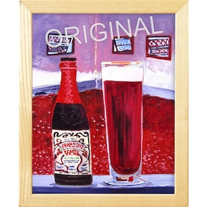 Framboise Lambic, Lindemans Brewery, Gift for Sister, Kitchen Fruit Art ...