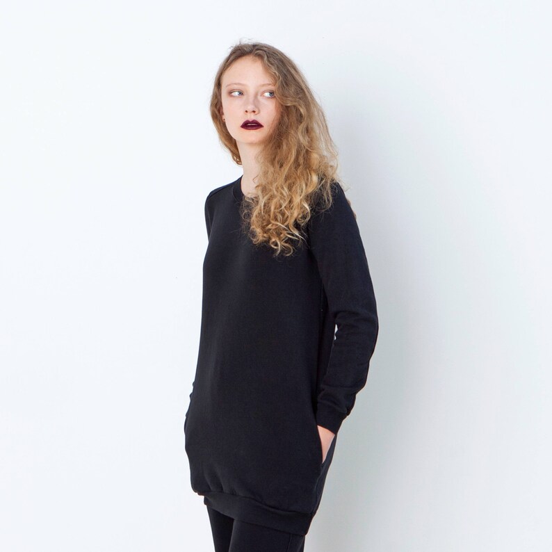 black tunic sweater
