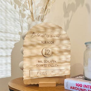 Wooden Easter gift for children – personalized holiday countdown 1-12 or 1-24 | Montessori decoration | Christmas, Easter