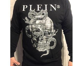 Mens P.Plein Designer Jumper PP Luxury Winter Sweater with Snake and Skull | Fashion Sweatshirt | Long Sleeve Pullover | Stylish Menswear